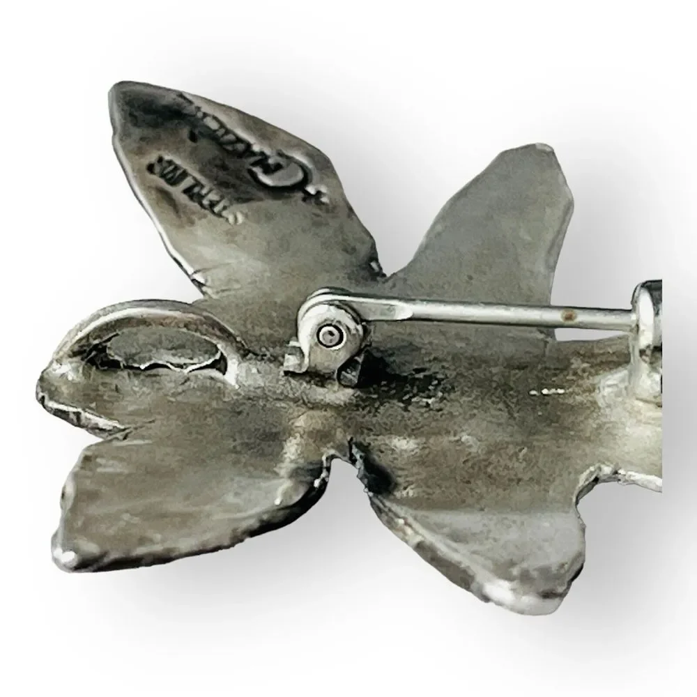 Catherine‎ Maziere Sterling Silver Angel Cherub Brooch Pendant 1.75